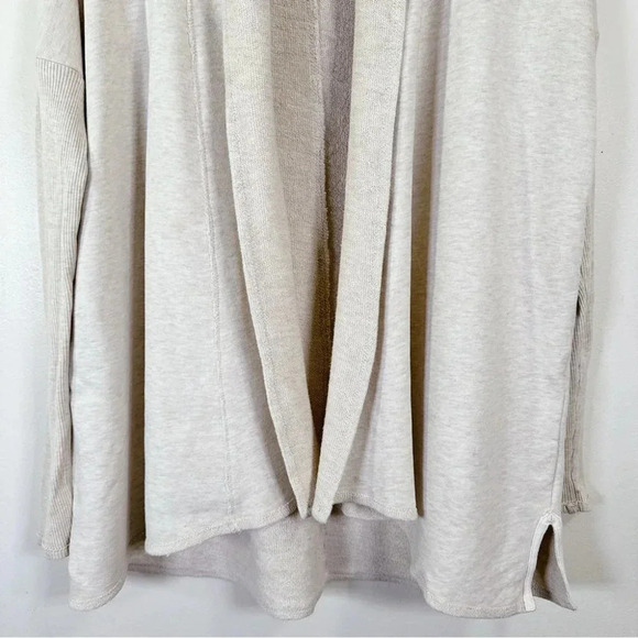 Aritzia Wilfred Open Drape Slit Hem Heathered Birch Cardigan - Picture 3 of 14